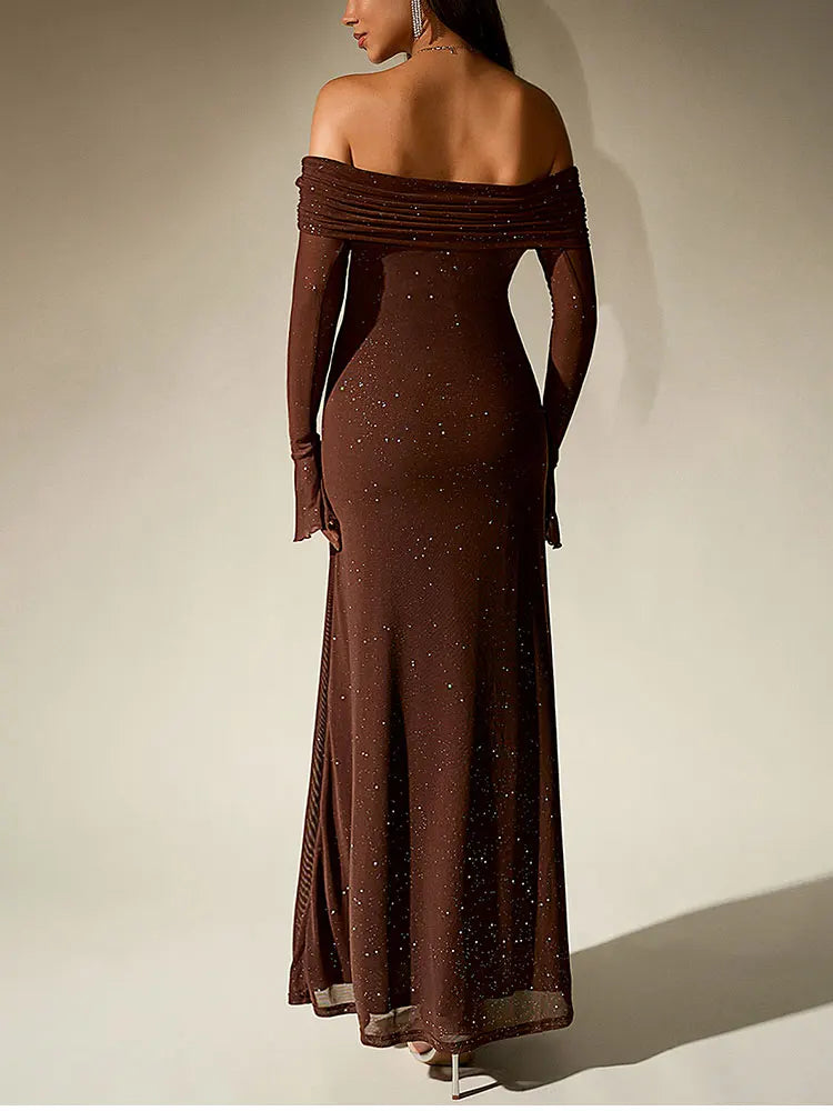 ERIKA LONG SEQUIN DRESS