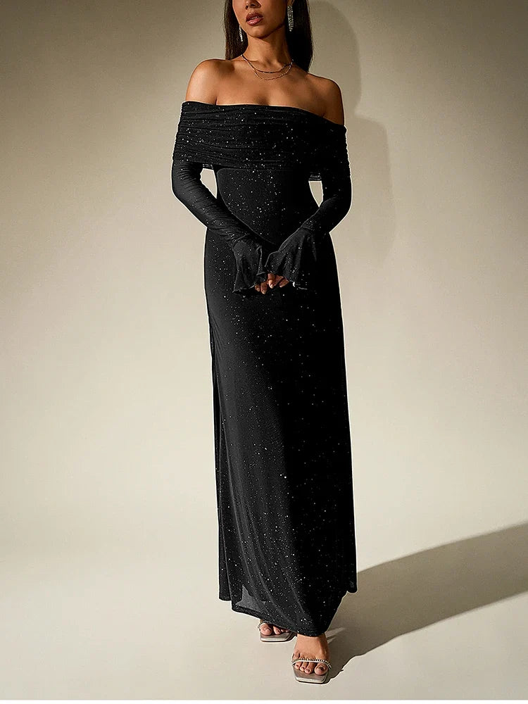 ERIKA LONG SEQUIN DRESS