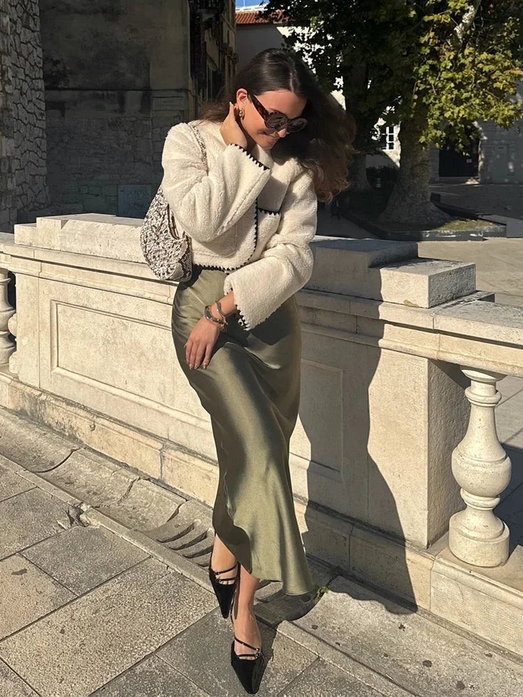 FLORIDA SATIN SKIRT