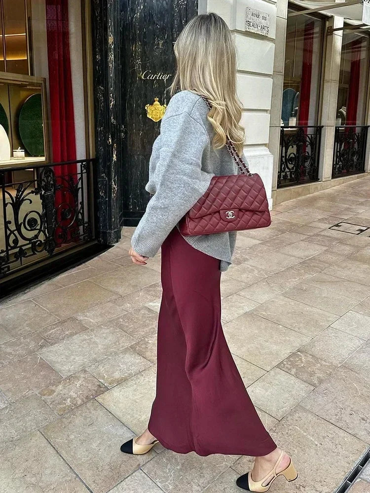 FLORIDA SATIN SKIRT